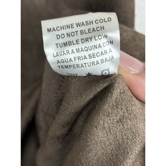 Paper Crane Microsuede Dress Womens Size Medium Brown‎ Boho Minimalist GOGO NEW - Picture 12 of 12